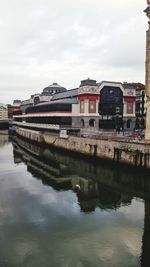 View of river with buildings in background