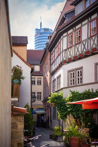 Buildings in city against sky of jena, germany. old town