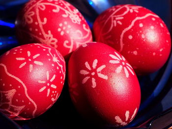 Close-up of pink eggs