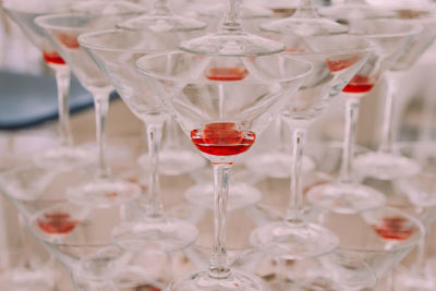 Close-up of wine in glass on table