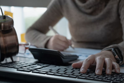 Man working on table