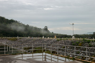 High angle view of building against sky
