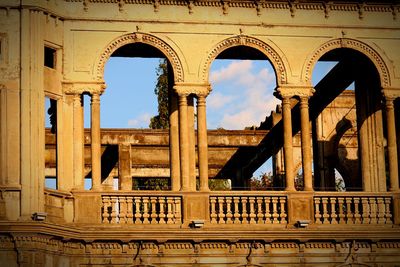 Close-up of arched built structure