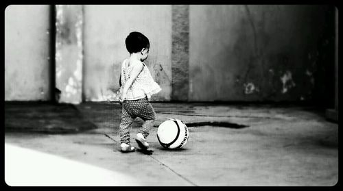 Girl playing with toy