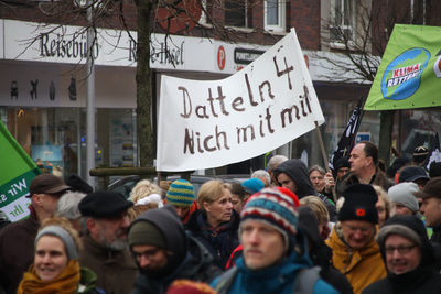 People on street in city