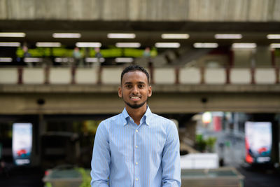 Portrait of smiling young man