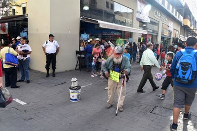 People walking on street