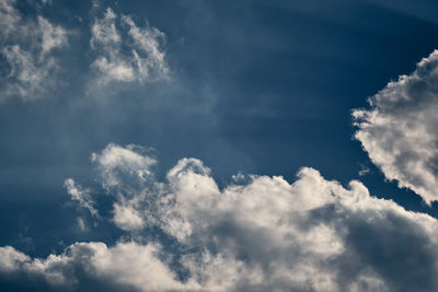 Low angle view of clouds in sky