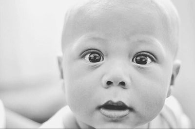 Close-up portrait of cute boy