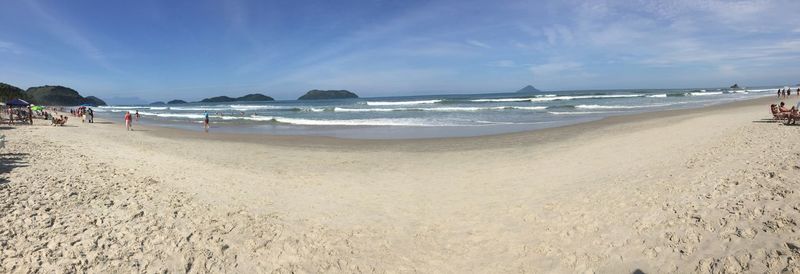 Panoramic view of beach against sky