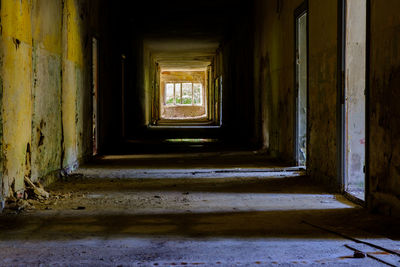 Interior of abandoned building