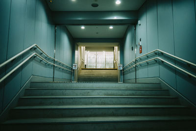 Low angle view of staircase in building