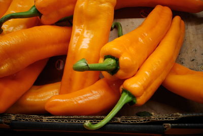 Close-up of yellow bell peppers