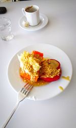 Close-up of breakfast on table