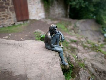 Close-up of statue against blurred background