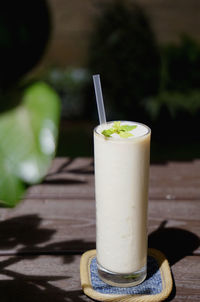 Close-up of drink on table