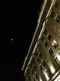 Low angle view of building at night