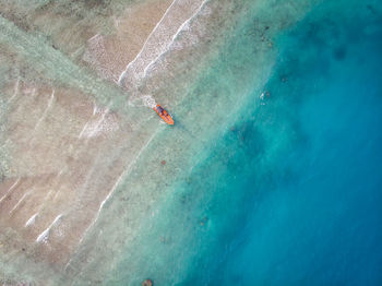 High angle view of sea