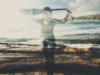 Woman in water
