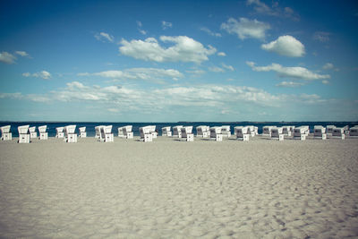 Panoramic view of beach against sky