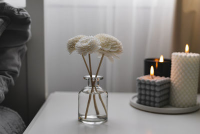 Close-up of christmas decoration on table