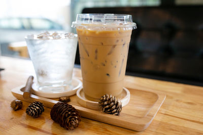 Close-up of coffee on table