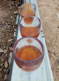 High angle view of coffee in cup