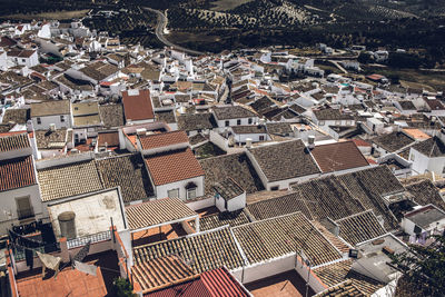 High angle view of townscape