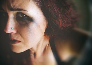 Close-up of young woman