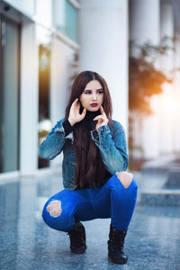 Portrait of a beautiful young woman