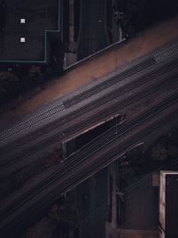 High angle view of railway tracks