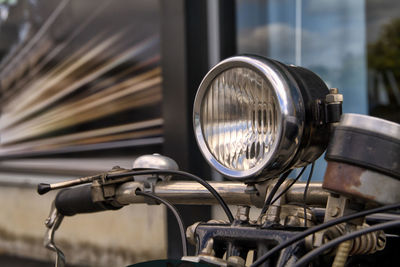 Close-up of bicycle wheel
