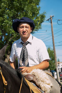 Portrait of argentinian traditional man