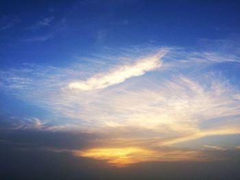 Low angle view of cloudy sky