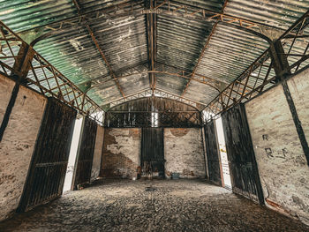 Interior of abandoned building