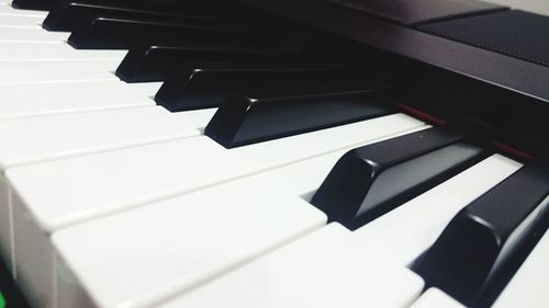 Close-up of piano keys