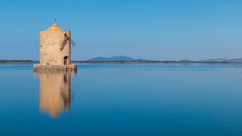 The ancient spanish mill, symbol of the city of orbetello in tuscany
