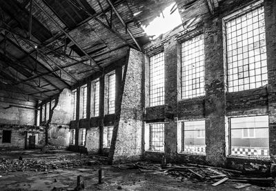 Interior of abandoned building