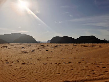 Scenic view of desert against sky