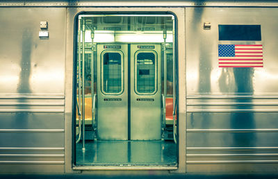 Train at subway station