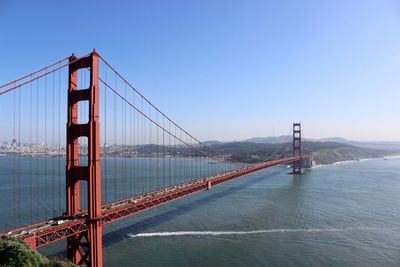 Golden gate bridge against sky