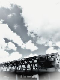 Low angle view of bridge against sky