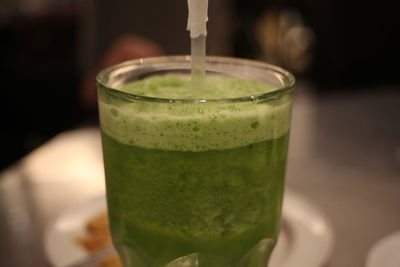 Close-up of drink in glass
