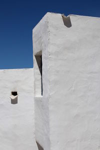 Low angle view of built structure against clear sky