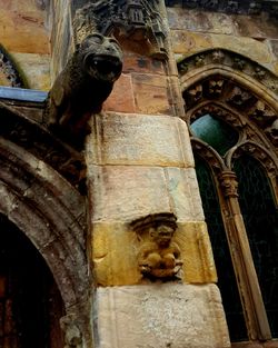 Low angle view of statue in temple