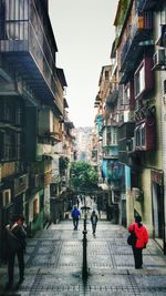 People walking in city