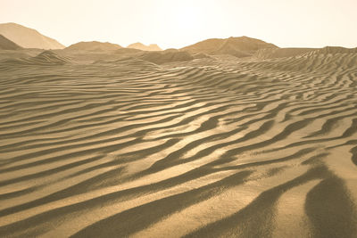 Scenic view of desert against sky