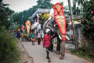 Group of people in temple