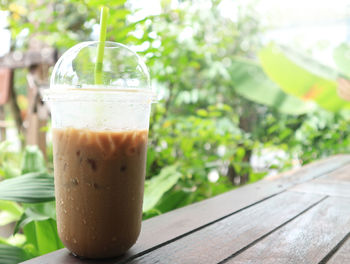 Close-up of coffee on table
