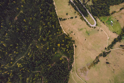 High angle view of beach